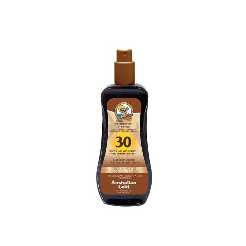 Australian Gold Spray Gel Sunscreen with Instant Bronzer SPF 30 